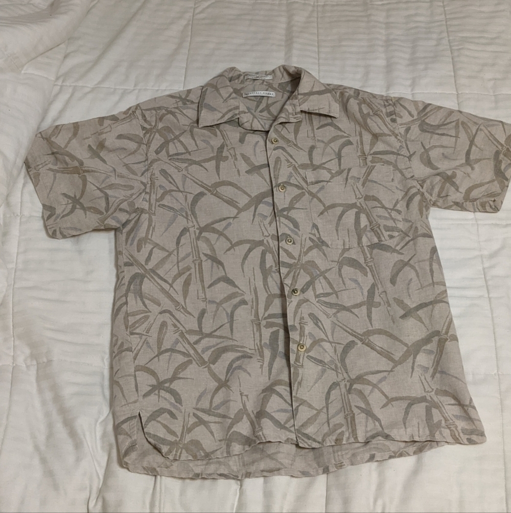 GEOFFREY Beene linen blend shirt